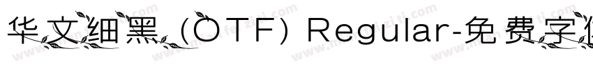 华文细黑 (OTF) Regular字体转换